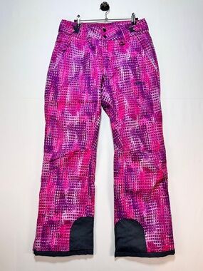 Arctix Insulated Snow Pants Pink Abstract Print Ski Snowboard Size M NWOT